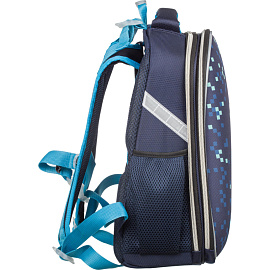 Ранец Комус Класс (№1 School) Basic Robot Hello анатомический синий с двумя отделениями