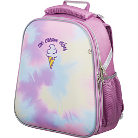 Ранец Комус Класс (№1 School) Basic Enjoy анатомический розовый вышивка с двумя отделениями