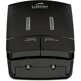 Дозатор (диспенсер) для жидкого мыла механический Luscan Professional Etalon пластик черный 2x550 мл