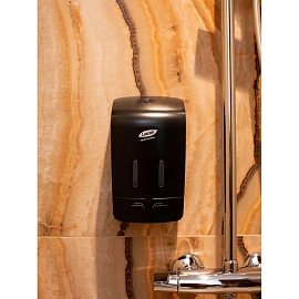 Дозатор (диспенсер) для жидкого мыла механический Luscan Professional Etalon пластик черный 2x550 мл