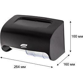 Диспенсер для туалетной бумаги рул Luscan Prof Etalon Doublemini чер 151067