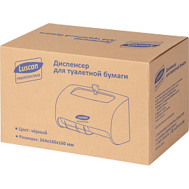 Диспенсер для туалетной бумаги рул Luscan Prof Etalon Doublemini чер 151067