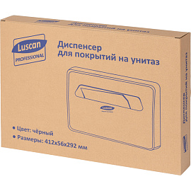 Диспенсер для покрытий на унитаз Luscan Professional Etalon пластиковый черный