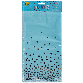 Скатерть одноразовая Веселая Затея Горошек 130x180 см голубая фото Скатерть одноразовая Веселая Затея Горошек 130x180 см голубая