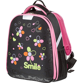 Ранец Комус Класс Light Smile черный с двумя отделениями