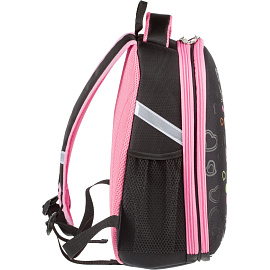 Ранец Комус Класс Light Smile черный с двумя отделениями