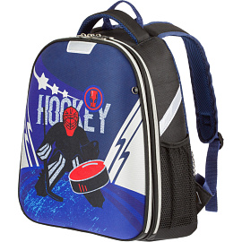 Ранец Комус Класс (№1 School) Light Hockey черный с двумя отделениями