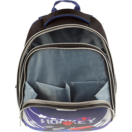 Ранец Комус Класс (№1 School) Light Hockey черный с двумя отделениями