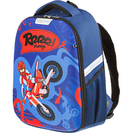 Ранец Комус Класс (№1 School) Light Moto freestyle синий с одним отделением