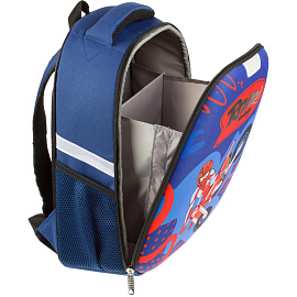 Ранец Комус Класс (№1 School) Light Moto freestyle синий с одним отделением