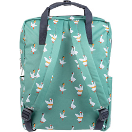 Рюкзак Комус Класс (№1 School) Квадро Гуси 17 л зелёный