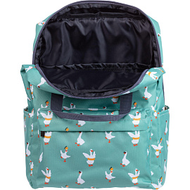 Рюкзак Комус Класс (№1 School) Квадро Гуси 17 л зелёный