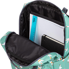 Рюкзак Комус Класс (№1 School) Квадро Гуси 17 л зелёный