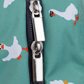 Рюкзак Комус Класс (№1 School) Квадро Гуси 17 л зелёный