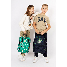 Рюкзак Комус Класс (№1 School) Квадро Гуси 17 л зелёный