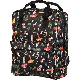 Рюкзак Комус Класс (№1 School) Квадро Грибы 17 л чёрный
