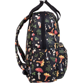 Рюкзак Комус Класс (№1 School) Квадро Грибы 17 л чёрный
