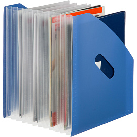 Лоток вертикальный для бумаг 100 мм Attache пластиковый синий 13 отделений