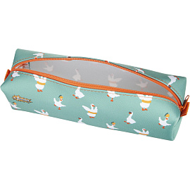 Пенал-косметичка односекционный Комус Класс (№1 School) Гуси голубой