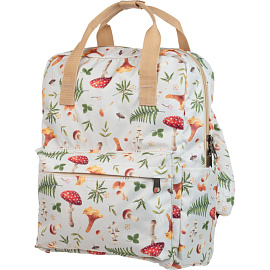 Рюкзак Комус Класс (№1 School) Квадро Грибы 17 л белый