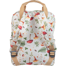 Рюкзак Комус Класс (№1 School) Квадро Грибы 17 л белый
