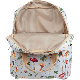 Рюкзак Комус Класс (№1 School) Квадро Грибы 17 л белый