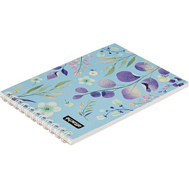 Блокнот Attache Цветы А6 40 листов в клетку на спирали (102х146 мм)