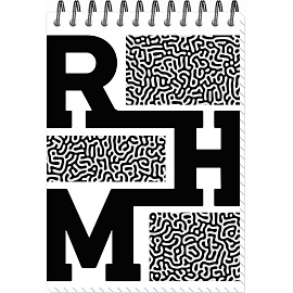 Блокнот Attache Concept А6 50 листов черный в клетку на спирали (146x102 мм)