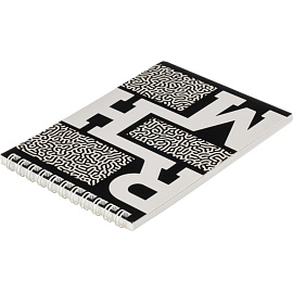 Блокнот Attache Concept А6 50 листов черный в клетку на спирали (146x102 мм)