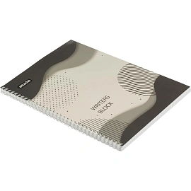 Бизнес-тетрадь Attache Граффити А4 80 листов бежевая в клетку на спирали