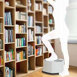 Табурет-стремянка EVR Stepp Mini передвижной (серый, 480х480х220 мм)