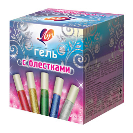 Гель декоративный Луч Блеск с блестками золотистый