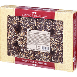 Печенье сдобное в глазури Деловой Стандарт Миндальное с шоколадом 335 г