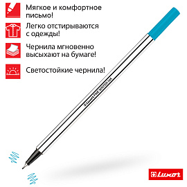 Ручка капиллярная Luxor "Fine Writer 045" голубая, 0,8мм фото Ручка капиллярная Luxor "Fine Writer 045" голубая, 0,8мм