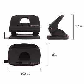 Дырокол BRAUBERG "SX-20", до 20 листов, черный, 229694 фото Дырокол BRAUBERG "SX-20", до 20 листов, черный, 229694