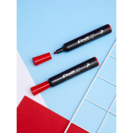 Маркер перманентный Комус красный (толщина линии 1-3 мм) круглый наконечник