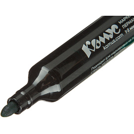 Маркер перманентный Комус зеленый (толщина линии 1-3 мм) круглый наконечник