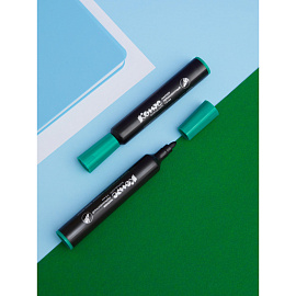 Маркер перманентный Комус зеленый (толщина линии 1-3 мм) круглый наконечник