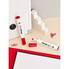 Маркер для белых досок Комус красный (толщина линии 1-3 мм) круглый наконечник