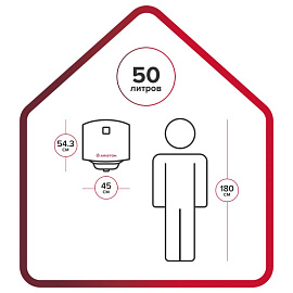Водонагреватель накопительный электрический Ariston Dune 1 R 50 V 1.5K SLIM PL