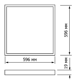Светильник светодиодный TOPFORT ДПО 10-4х8-001 УХЛ4 36Вт 3200Лм 6500К IP40 потолочный встраиваемый/накладной опал