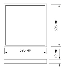 Светильник панельный светодиодный TOPFORT ДПО 10-4х8-001 УХ 36Вт 3600Лм 4000К IP40 потолочный опал (SV0117-00040)