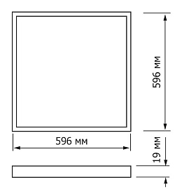Светильник панельный светодиодный TOPFORT ДПО 10-4х8-002 УХ 36Вт 3600Лм 4000К IP40 потолочный призма (SV0117-00050)