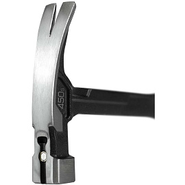 Молоток-гвоздодер цельнокованый 450 г, магнит,3х-комп.ручка, BERGER (BG1527)