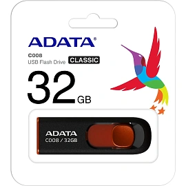 Флешка USB 2.0 32 ГБ Adata C008 (AC008-32G-RKD)