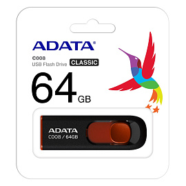 Флешка USB 2.0 64 ГБ Adata C008 (AC008-64G-RKD)