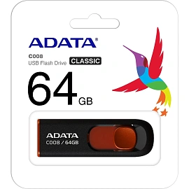 Флешка USB 2.0 64 ГБ Adata C008 (AC008-64G-RKD)