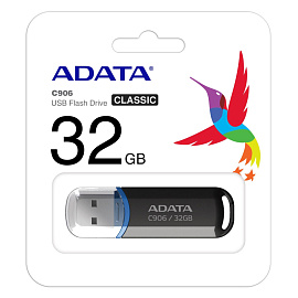 Флешка USB 2.0 32 ГБ Adata C906 (AC906-32G-RBK)