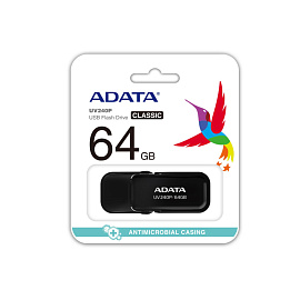 Флешка USB 2.0 64 ГБ Adata UV240 (AUV240-64G-RBK)