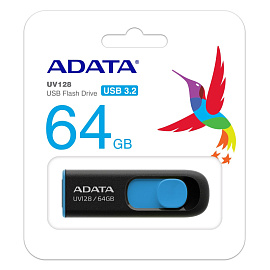 Флешка USB 3.2 64 ГБ Adata UV128 (AUV128-64G-RBE)